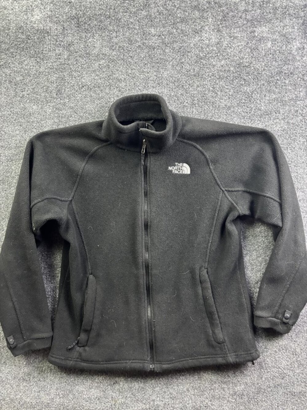 The North Face Fleece Jacket Womens M Black Full Zip Pockets Warm‎ Layer